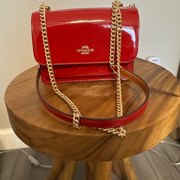 Coach Glossy Red Shoulder Bag - Picture 3 of 7
